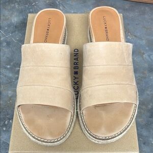 Lucky Brand Tan Sandals with Open Back